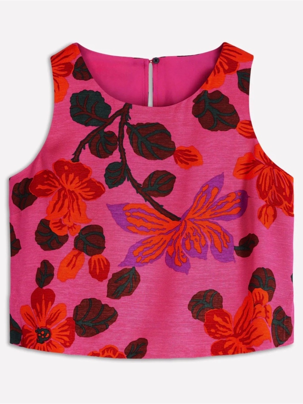 Boden Pink Floral Sleeveless Top & Skirt set - Picture 3 of 7